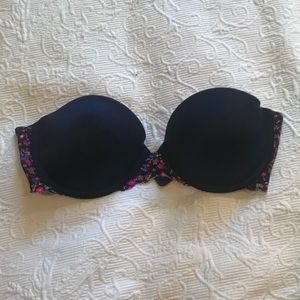 Victoria Secrets PINK Floral Strapless Bra